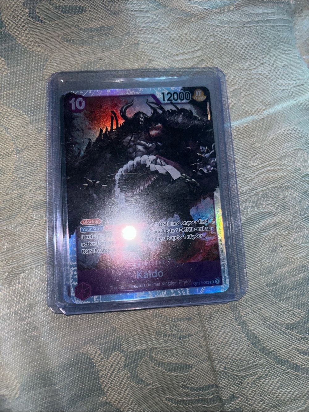 Onepiece Kaido Holographic Trading Card - Black, Purple